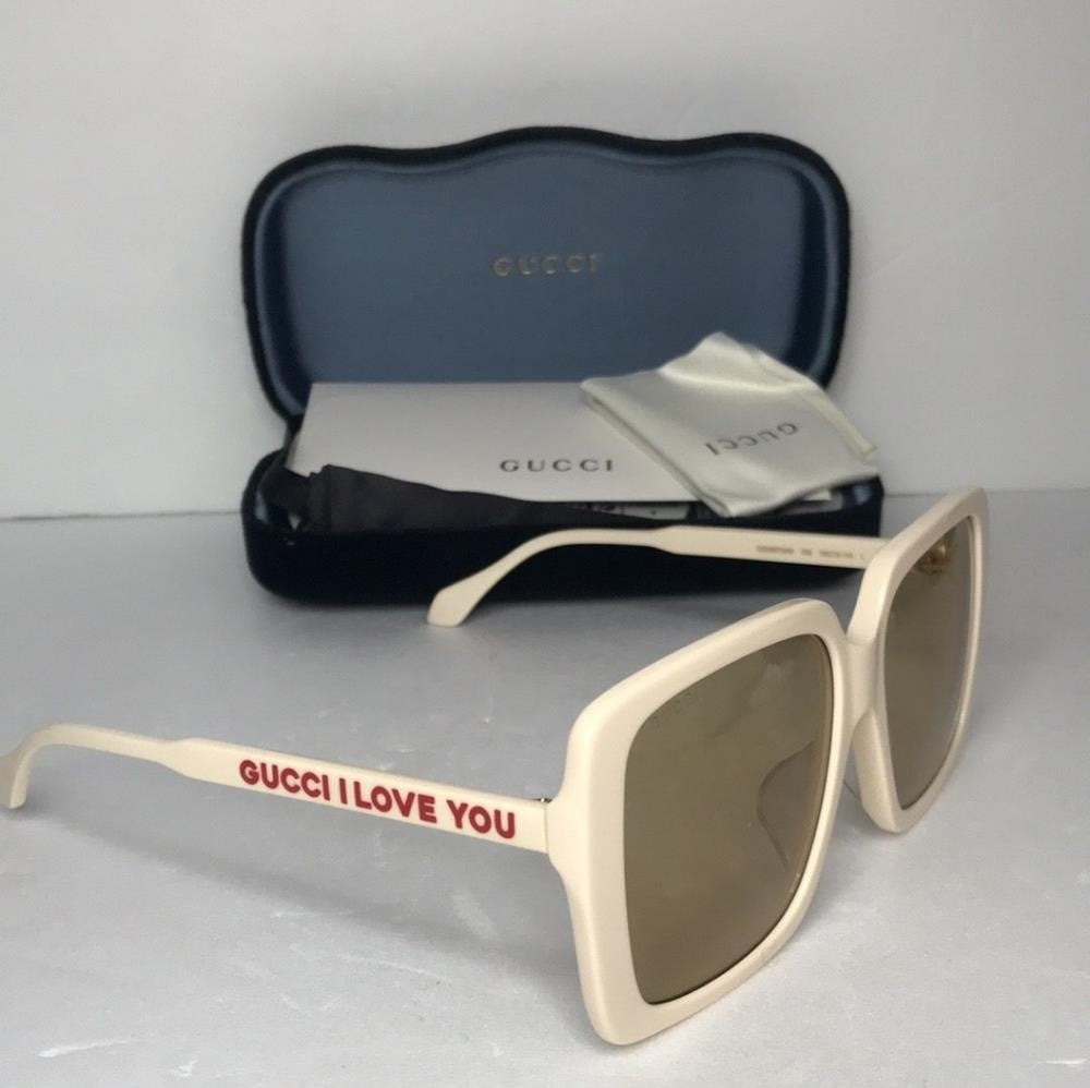 💯 Original New GUCCI sunglasses GG0567SAN 006 I Love You