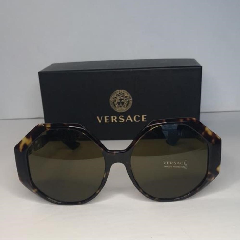 New - 💯 - Authentic VERSACE VE4395 108/73 havana Sunglasses