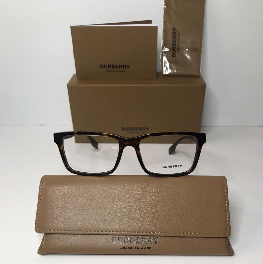 Authentic New BURBERRYMen's Tortoise Square Eyeglass Frames BE2320F386455