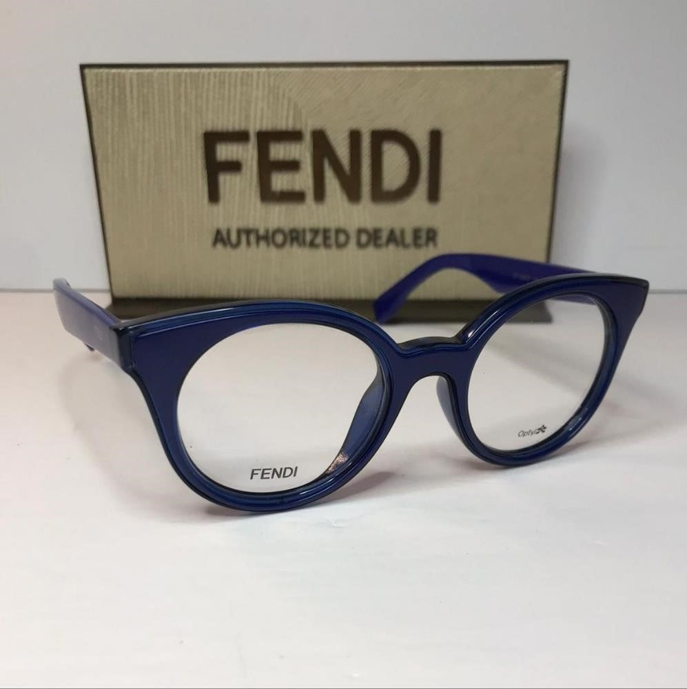 Original  New FENDI  WOMEN'S FF0198/F 47MM OPTICAL FRAMES IN BLUE