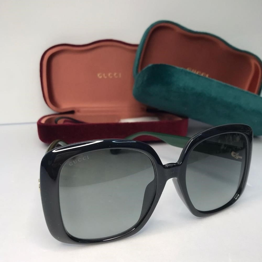 💯 Original Gucci Grey Square Ladies Sunglasses GG0714SA 001