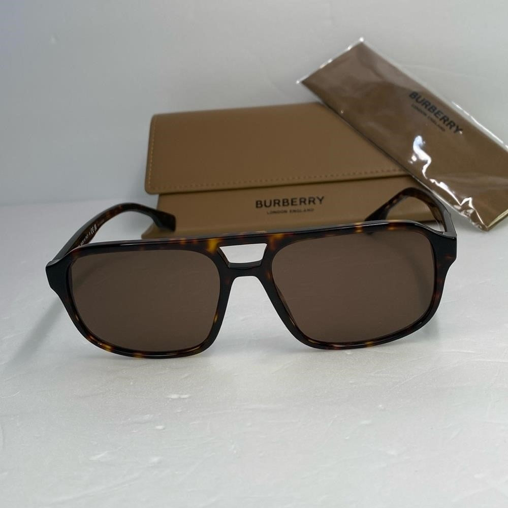 Burberry Men BE4302 Dark Havana Oversized Sunglasses