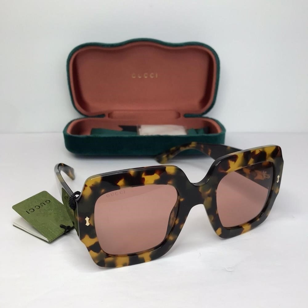 💯 Original GUCCISquare Sunglasses GG1111S Havana