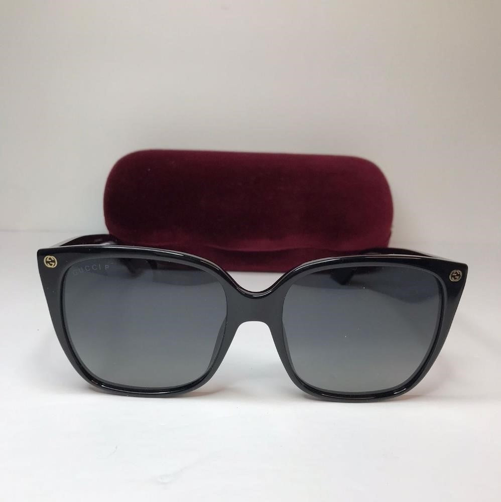 💯 original Gucci Grey Gradient Cat Eye Ladies Sunglasses GG0022S 001