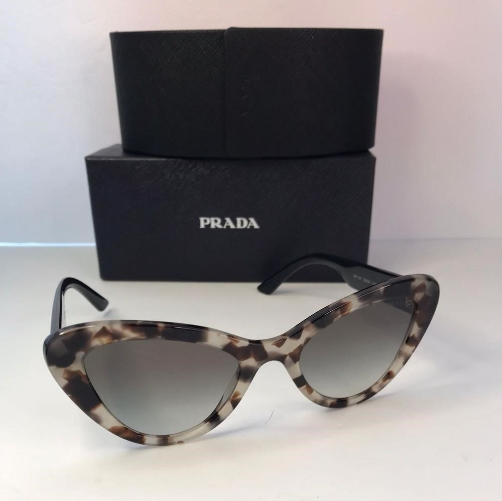 New Authentic Prada PR13YSTalc Havana/Grey Gradient Lenses