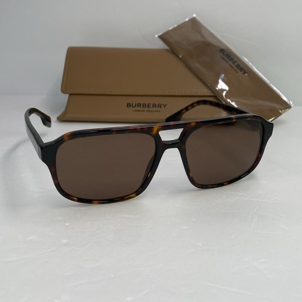 Burberry Men BE4302 Dark Havana Oversized Sunglasses