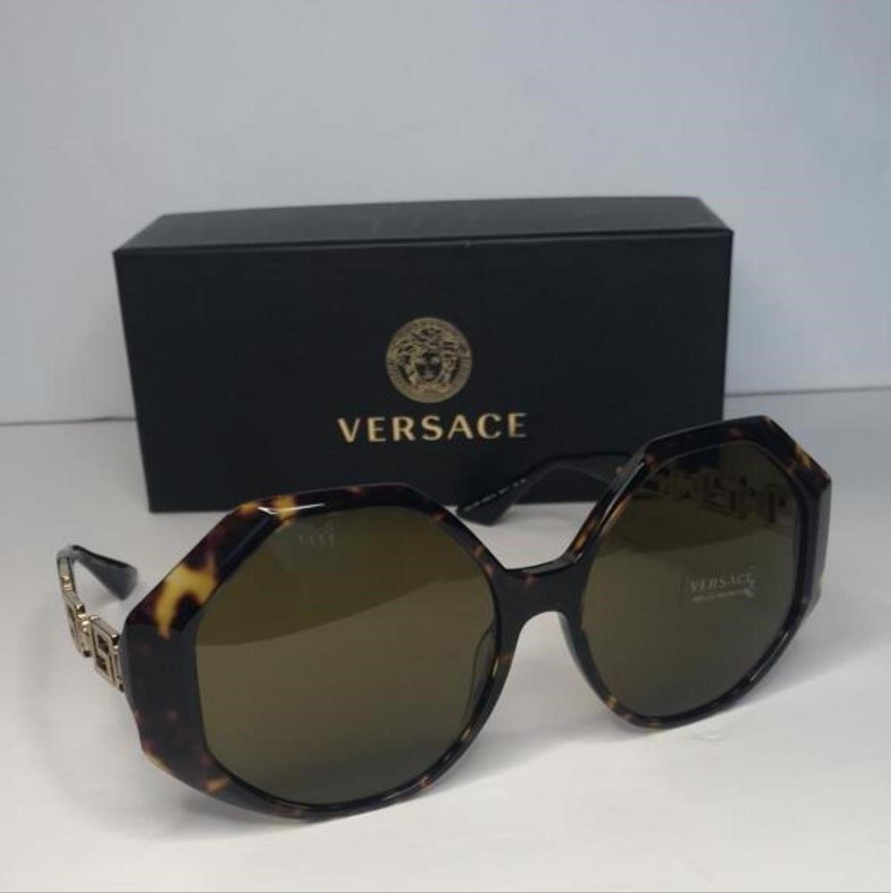 New - 💯 - Authentic VERSACE VE4395 108/73 havana Sunglasses