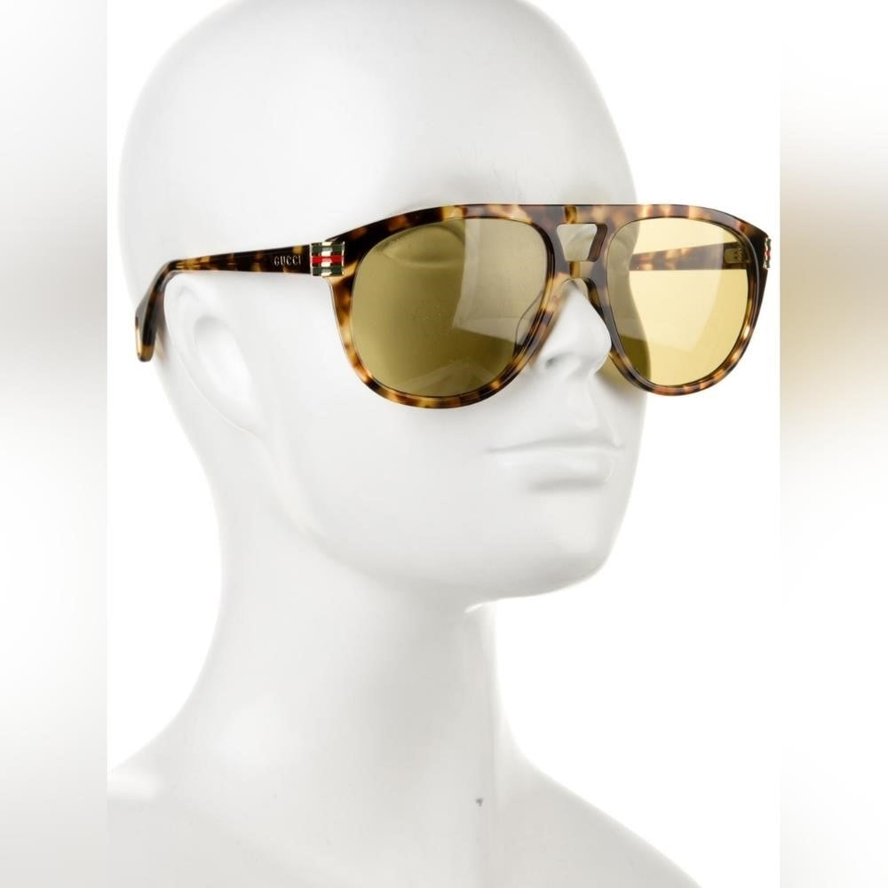 New - 💯 ORIGINAL  GUCCI GG0525S 004 Aviator Tinted Sunglasses