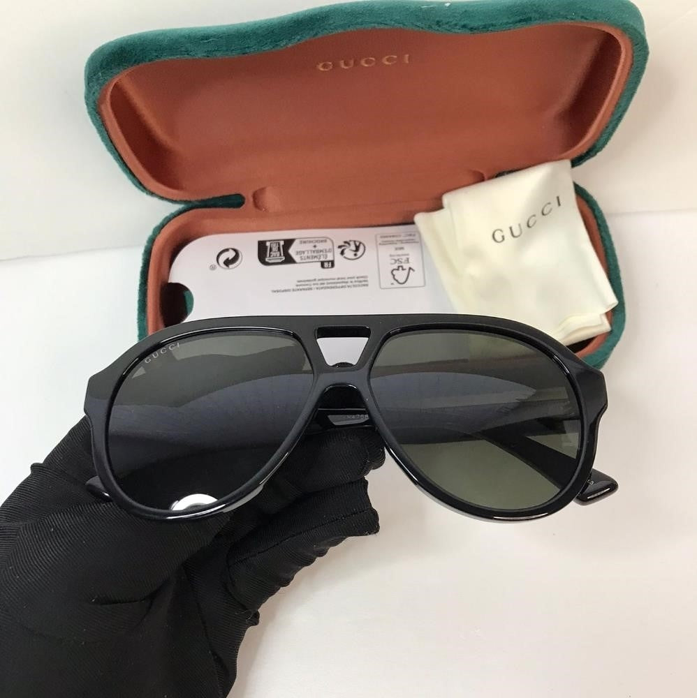 💯 Original Gucci GG0159S 001 56 GG0159 Men's Sunglasses