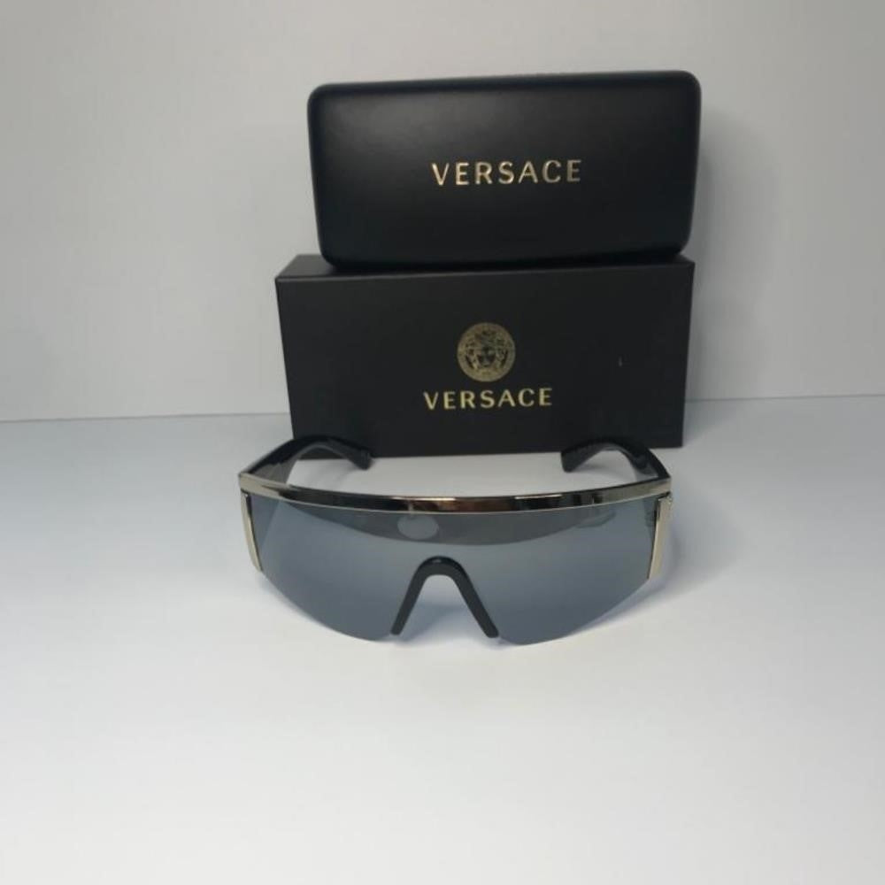 New- 💯 Original Versace Sunglasses Men's 2197 1261/87 Matte Black/Grey Lenses