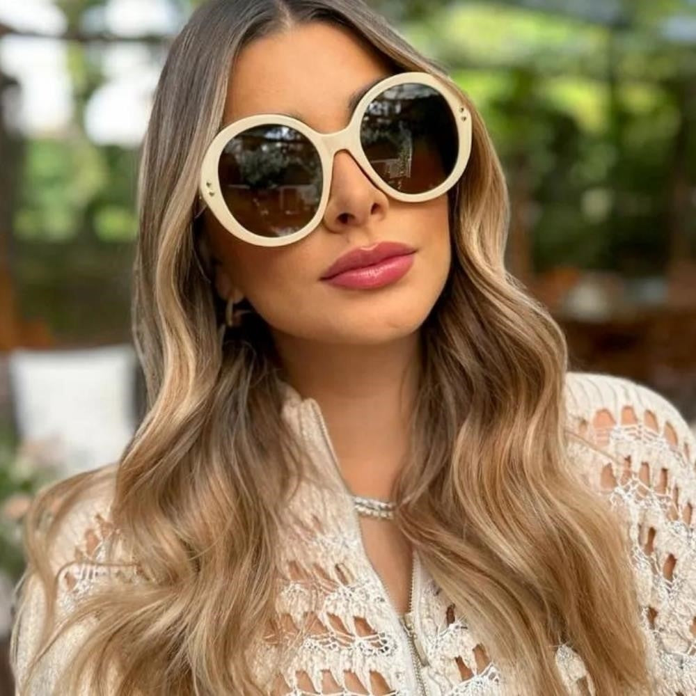 💯 Oginal New GUCCIGG1081S Round-Frame Acetate Sunglasses