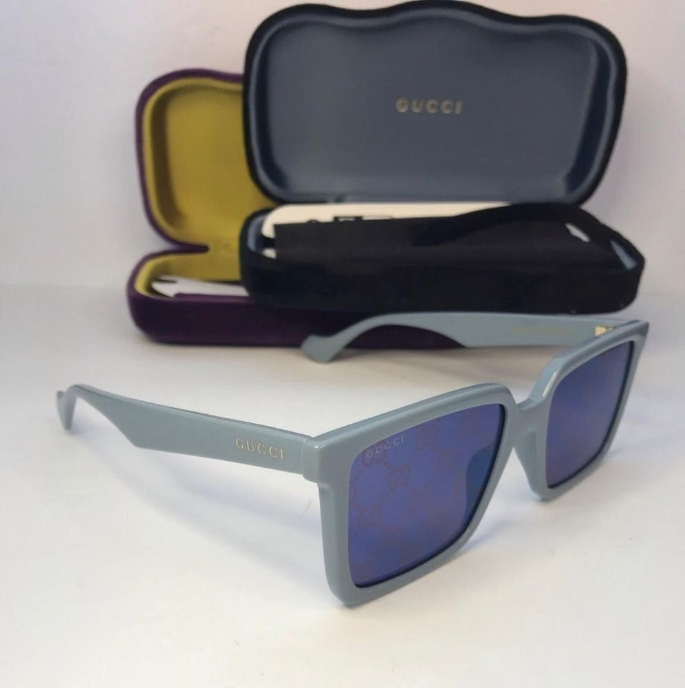 Ship sameday -  💯 Original NEW Gucci GG15405 003 Light Blue Violet Logo Mirrore