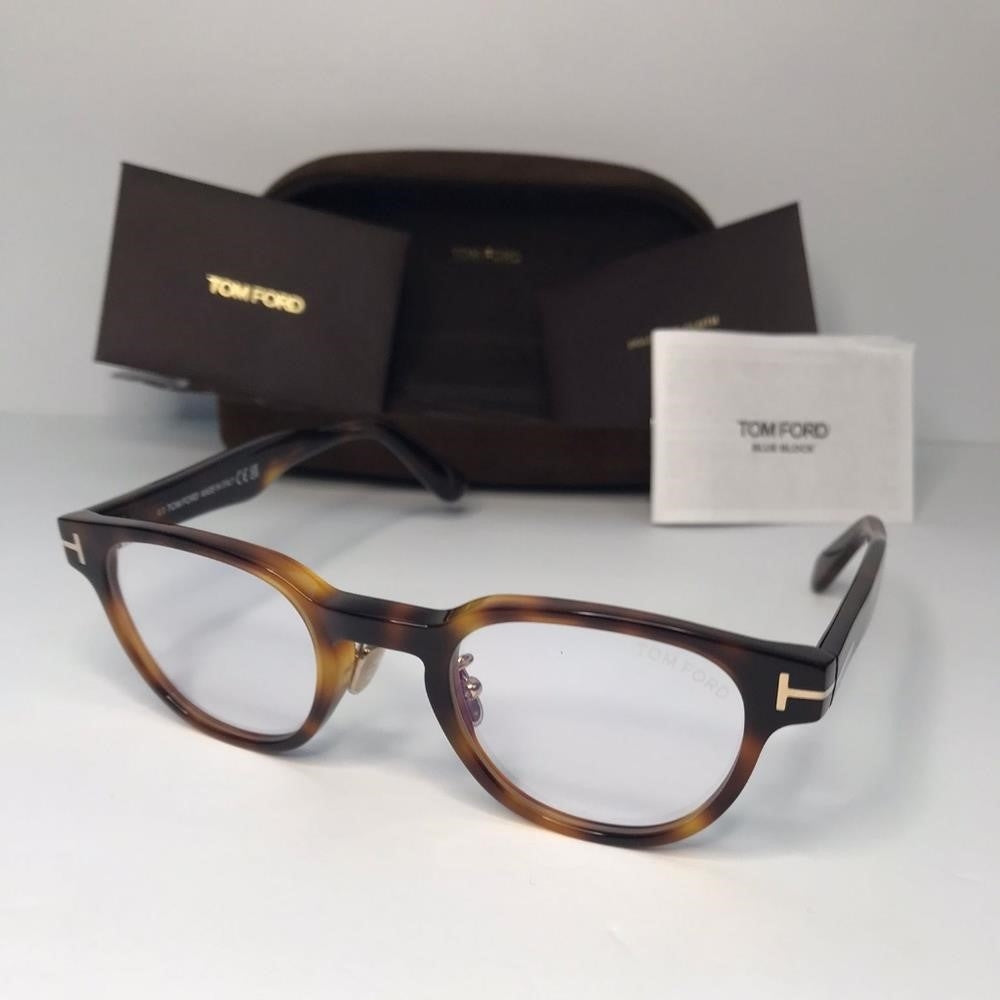 💯 Authentic Tom Ford FT5783-D-B 053 Men's Blonde Havana Frame Eyeglasses