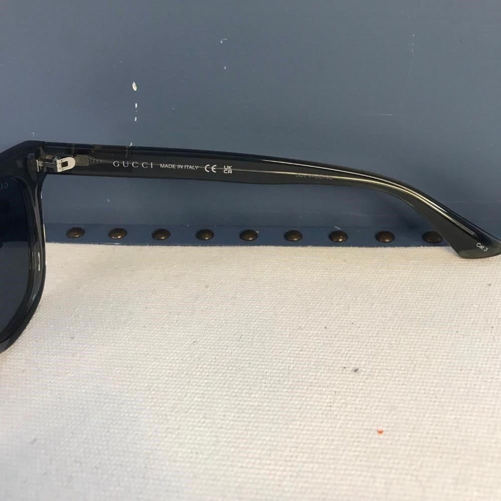 NEW GUCCI GG1116S 003 Gray Blue Square Men Unisex Sunglasses