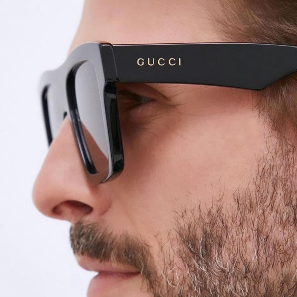 🔥 - New- 💯original  Gucci Grey Shield  Sunglasses GG0997S