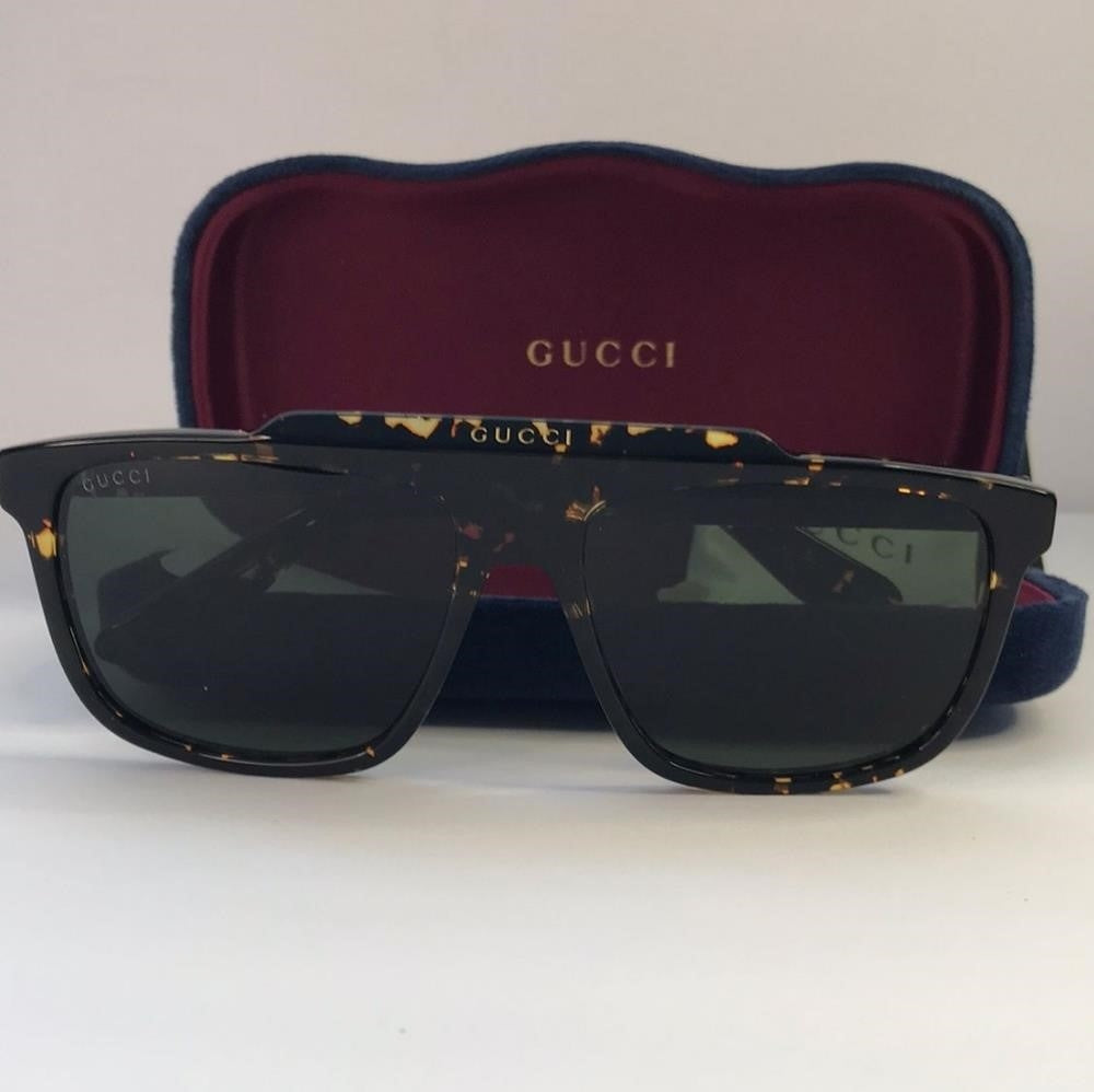 New Original Gucci GG1039S Havana tortoise square-frame sunglasses