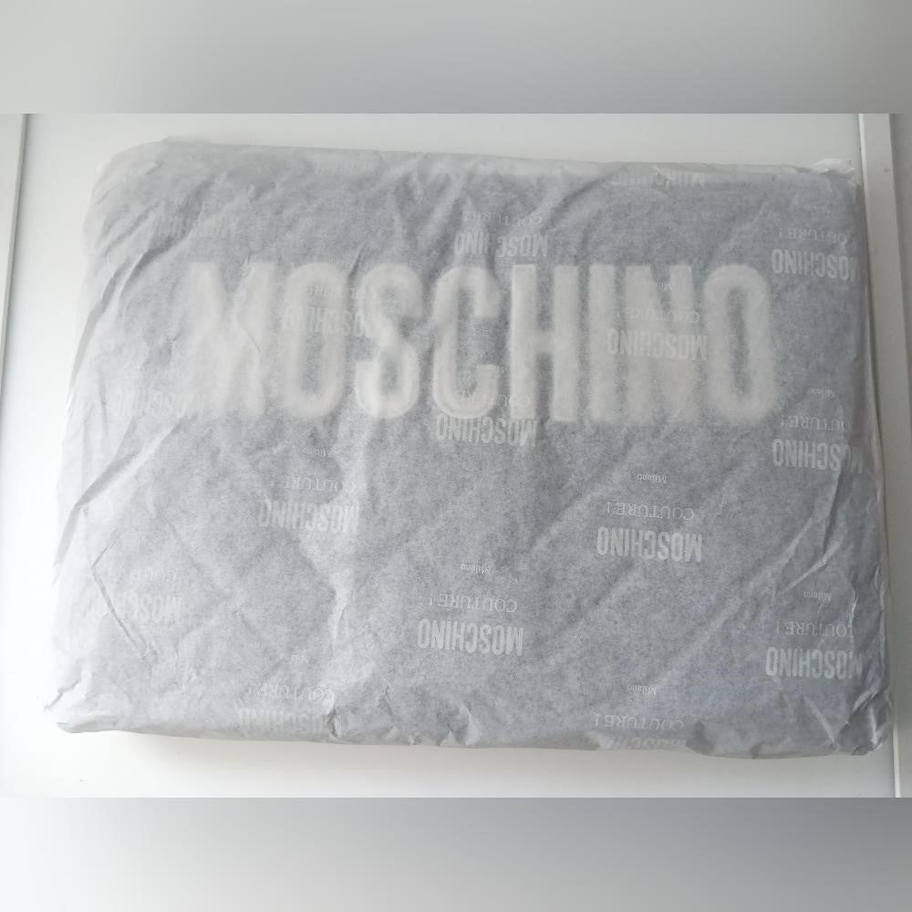 NWT Moschino Quilted Leather-Trim Pouch