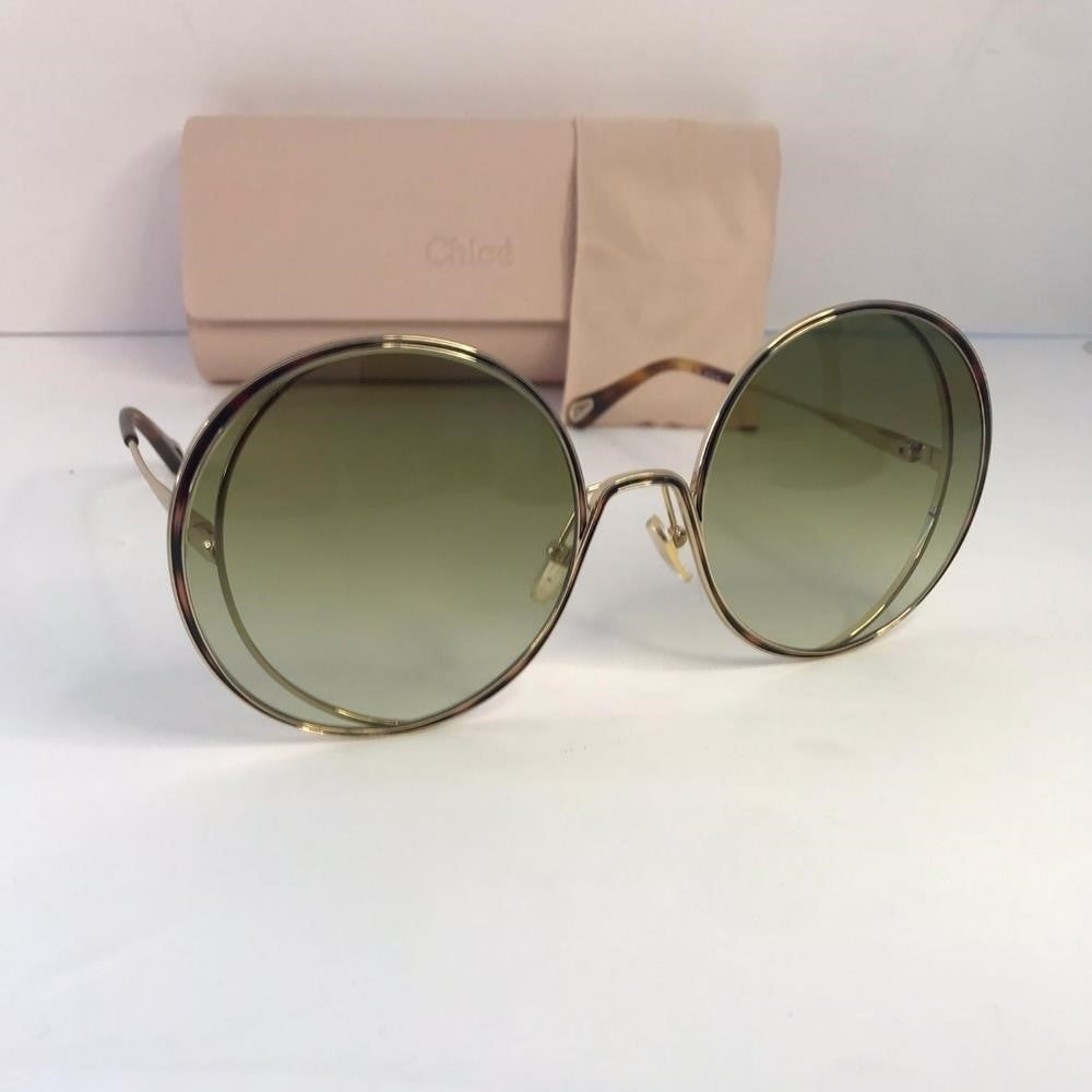 New 💯 Original Chloe Gold & Green Round Sunglasses HANAH COLLECTION