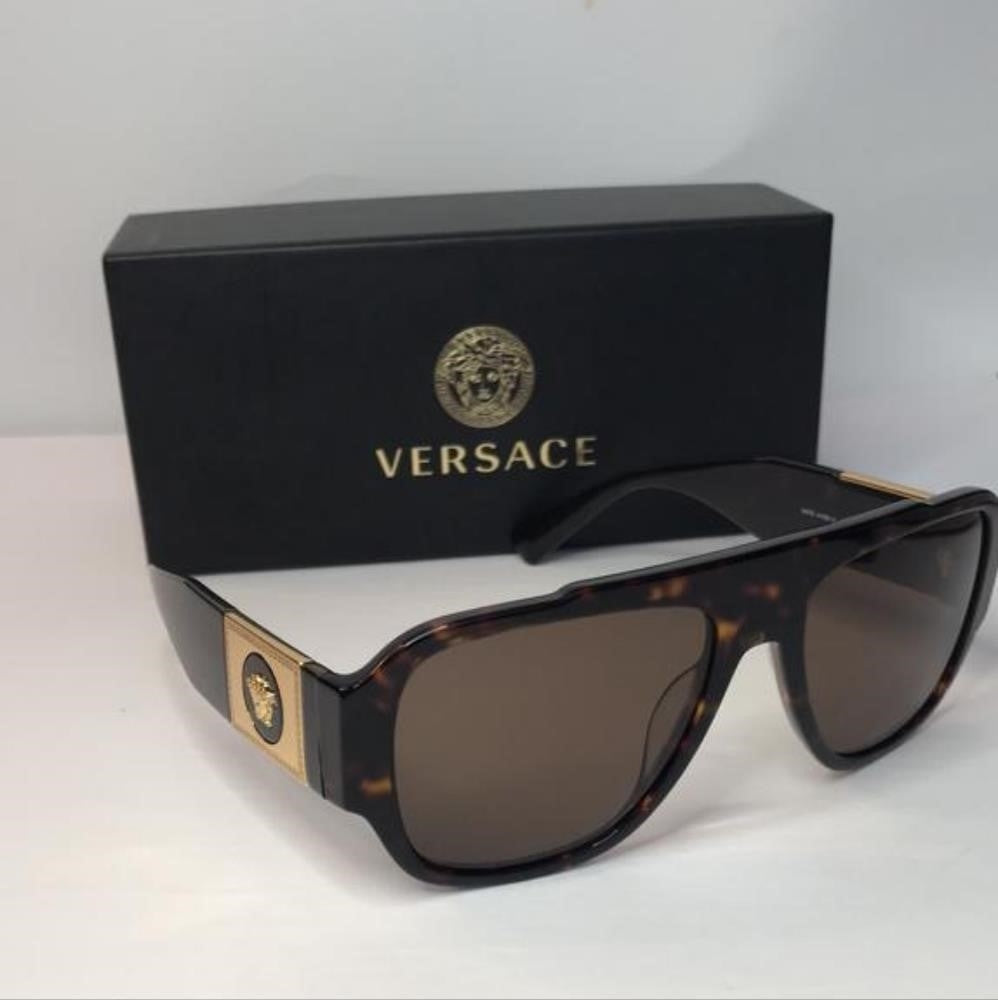 💯- Authentic New Versace Mens Brown VE4436 Sunglasses