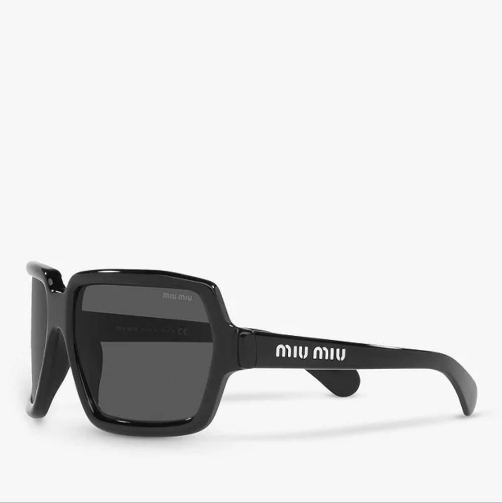 💯 Orginal Miu Miu MU 06WS Women's Irregular Sunglasses, Black/Grey