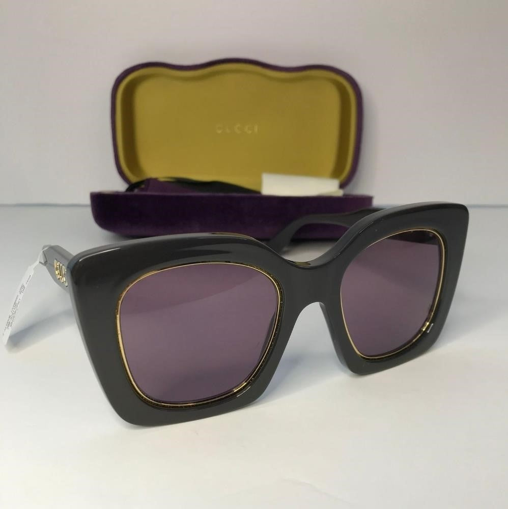 New 💯 Original Gucci GG1151S 002 Violet Oversized Sunglasses