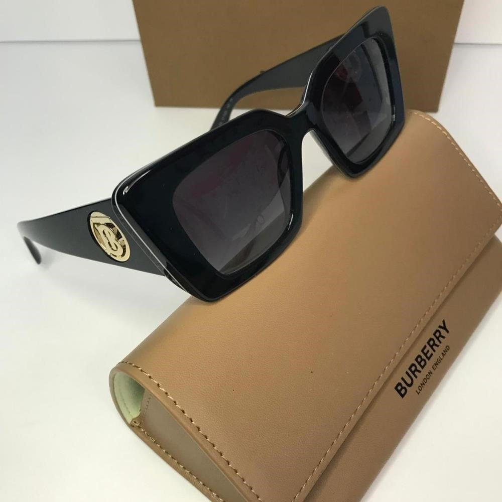 - New 💯 Original Burberry BE4344-40368G 51 Daisy Sunglasses Black Frame Gr