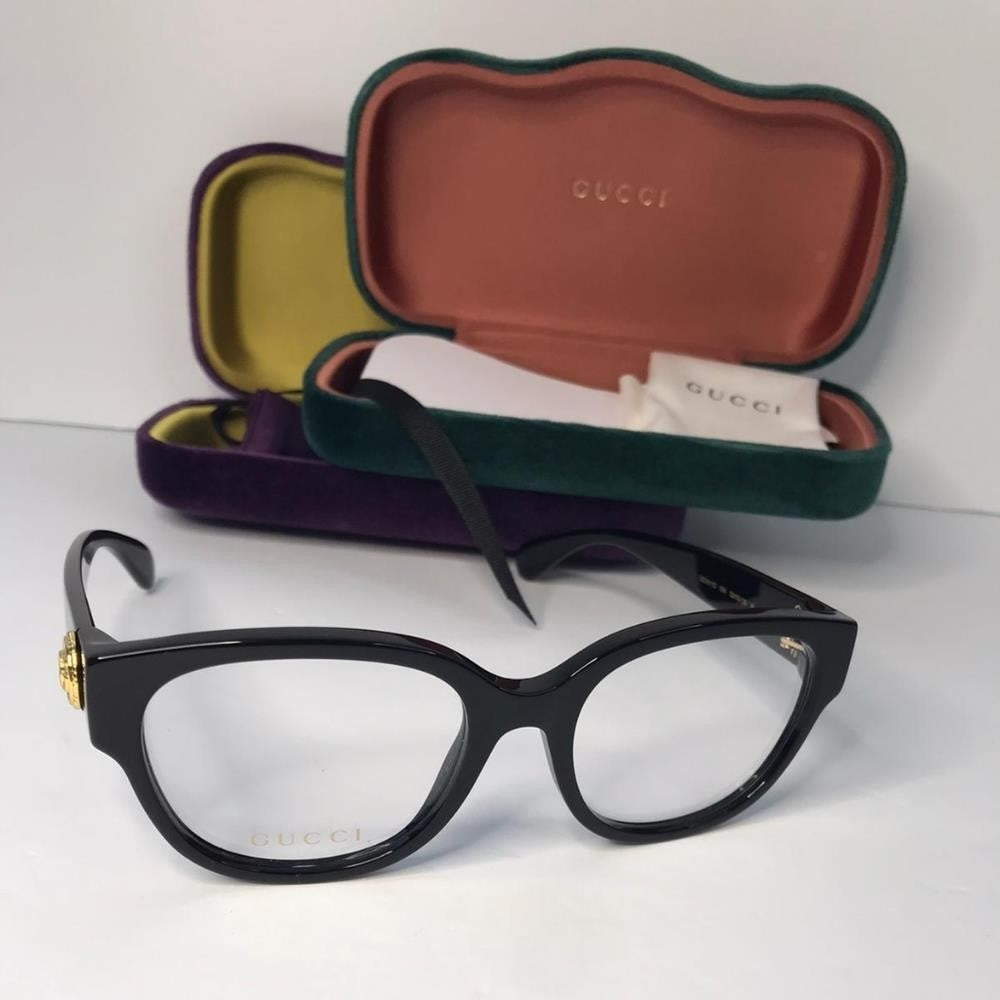 New - 💯original Gucci Demo Square Ladies Eyeglasses GG1411O 004 53.