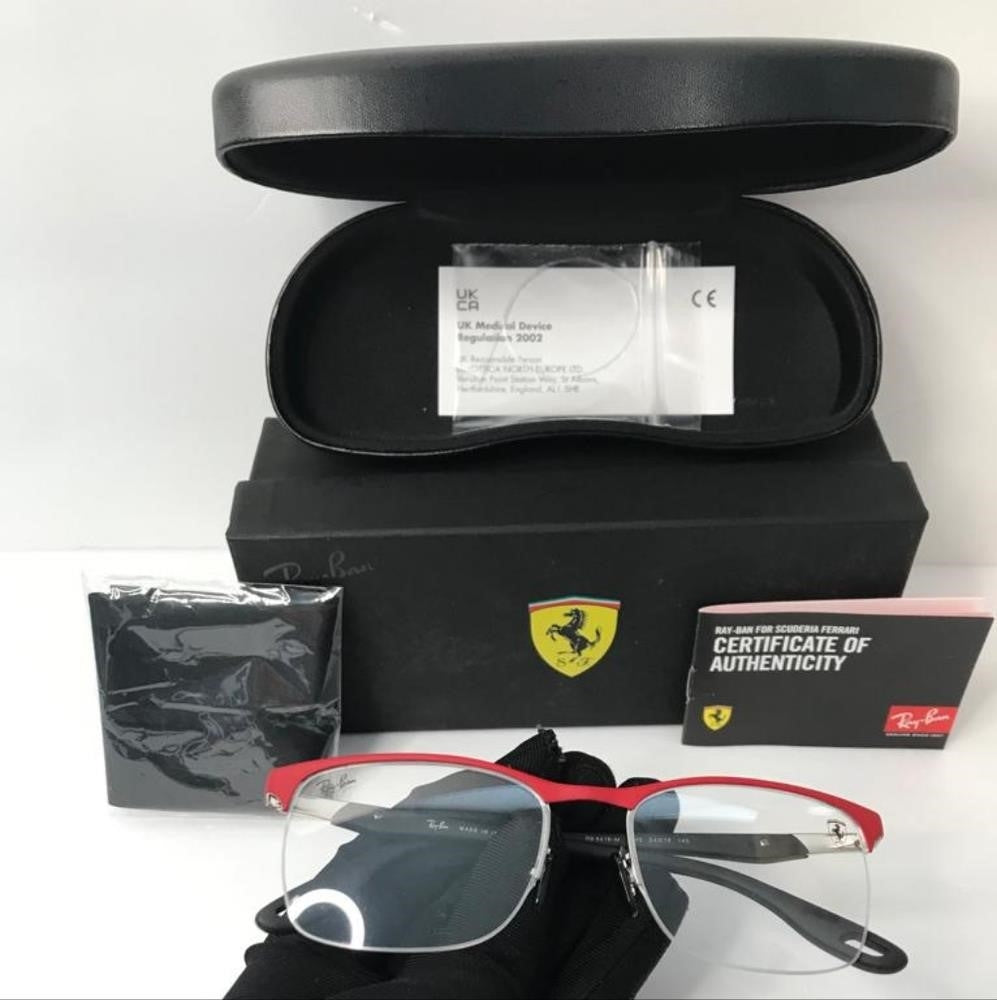 New RAY-BANScuderia Ferrari RX8416M Men's Square Eyeglasses