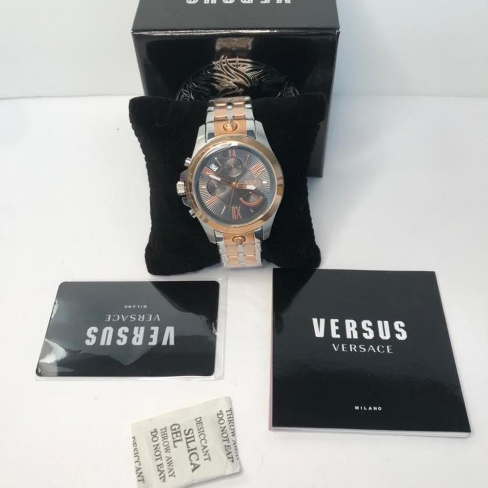 💯 Original  VERSUS VERSACE44MM Two-Tone Stainless Steel