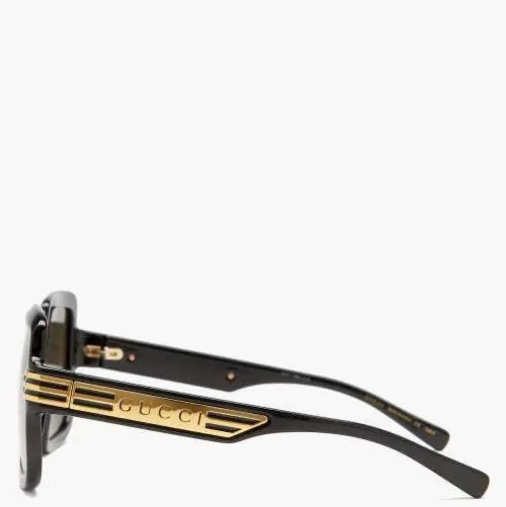 💯 Original  GUCCI GG0979S 001 Oversized Square Acetate Sunglasses - Black