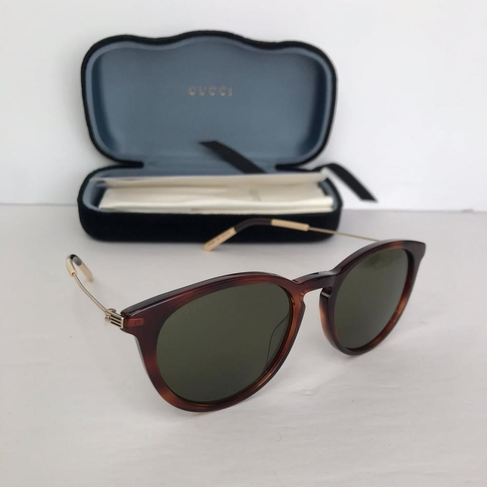 💯 original  GG1048S002 Round Sunglasses Havana Gold