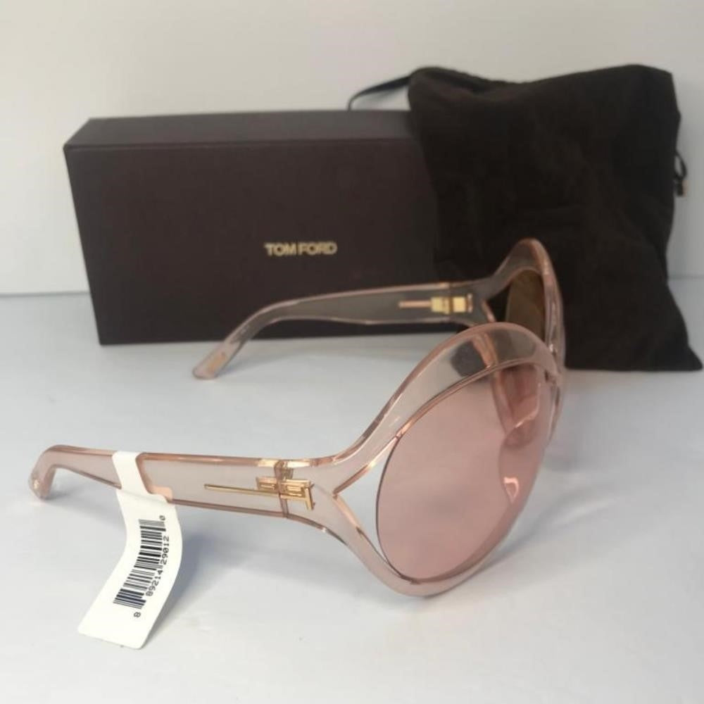 💯 Original FORD Carine Cross-Bridge Acetate Butterfly Sunglasses - Pink