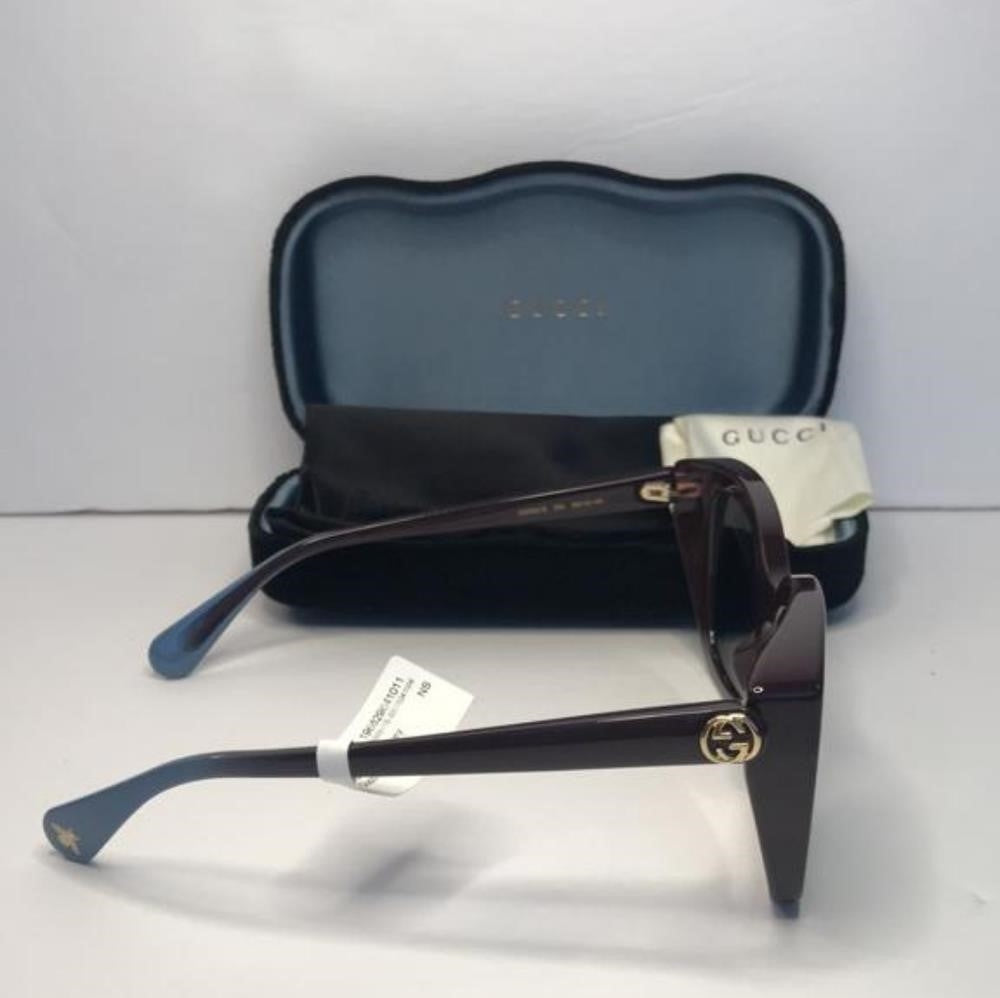 Gucci GG0921S 004 Sunglasses Women`s Brown/grey Lenses Fashion Rectangular 55mm