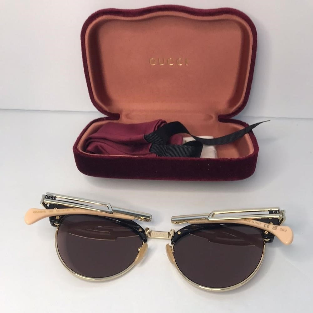 💯 Original  GG1227S 002 Cat Eye-Frame Injection Sunglasses