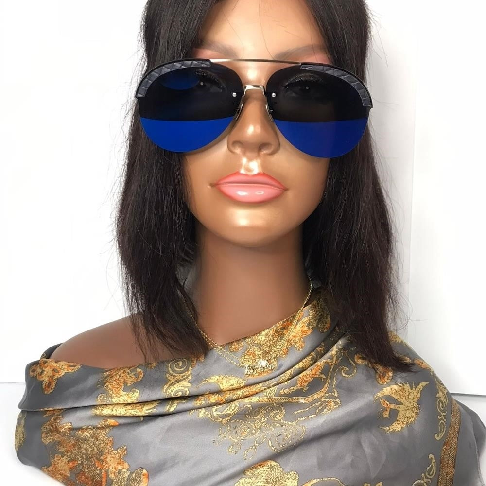 💯original Bottega Veneta Blue Pilot Unisex Sunglasses BV0242S 003 63.