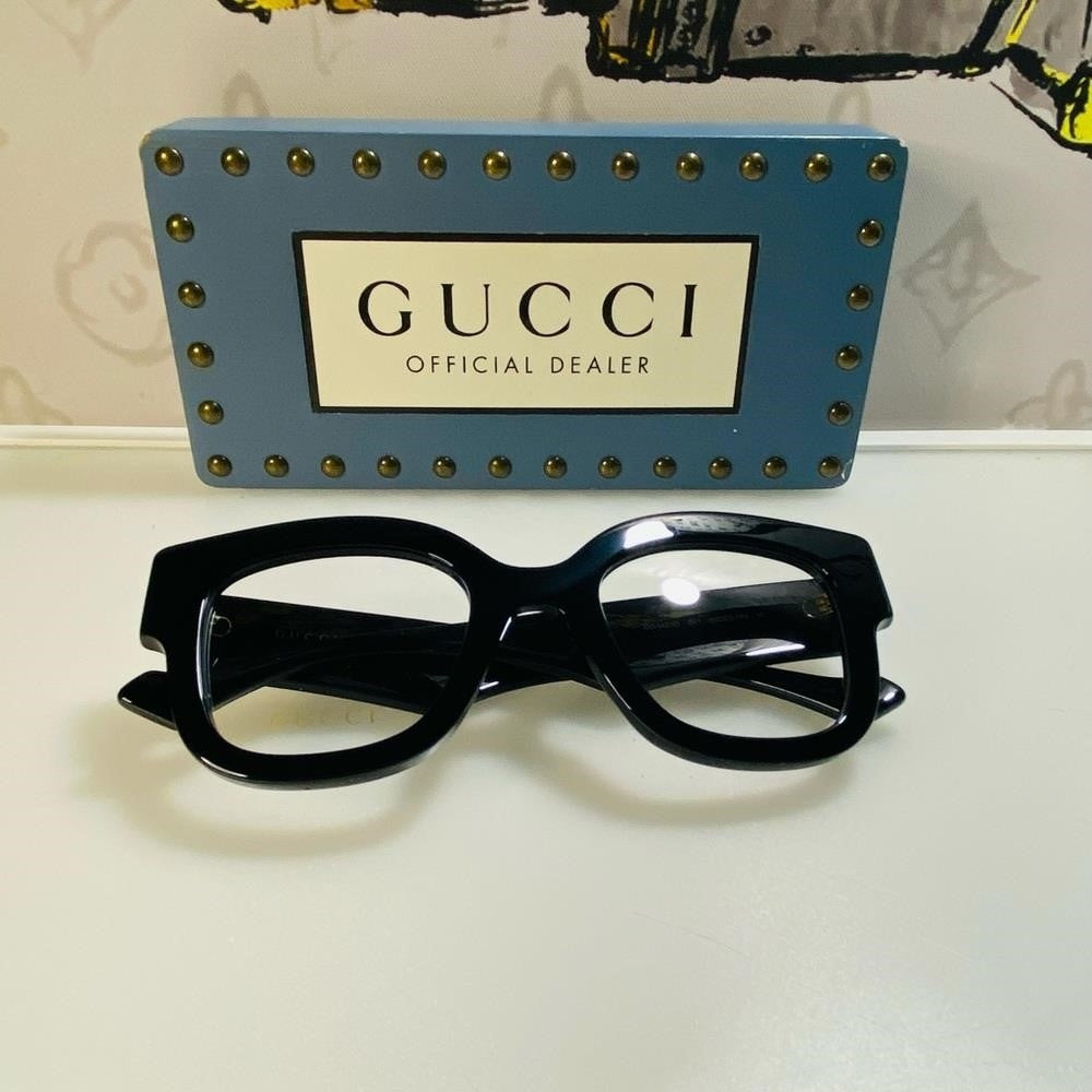 New Gucci Demo Square Ladies Optical Frames Eyeglasses GG1554O 001 49