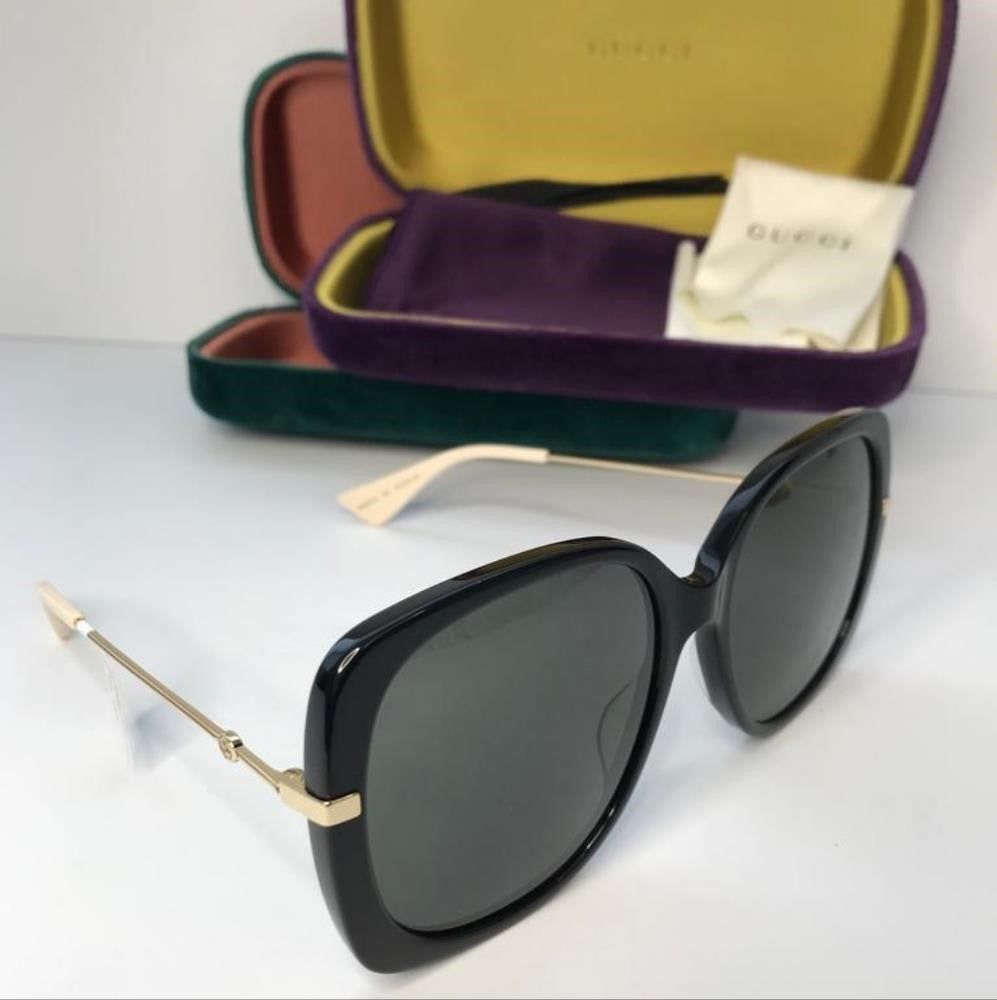 New 💯 Original  Gucci Square Acetate Sunglasses Black Gucci Eyewear