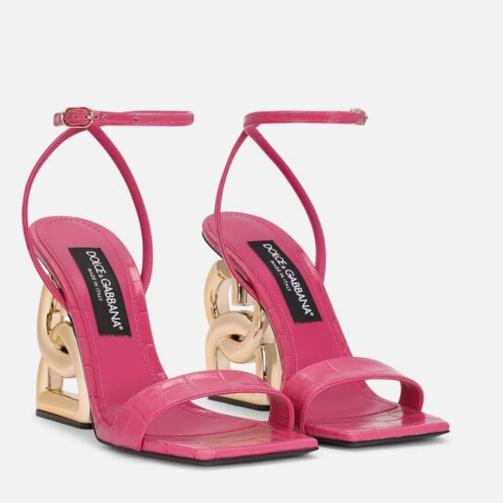 New 💯 Authentic Dolce & Gabbana 105mm Keira patent leather sandals