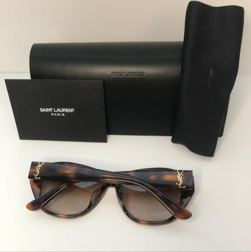 💯 Original SAINT LAURENTSL M8/FN Sunglasses Tortoise