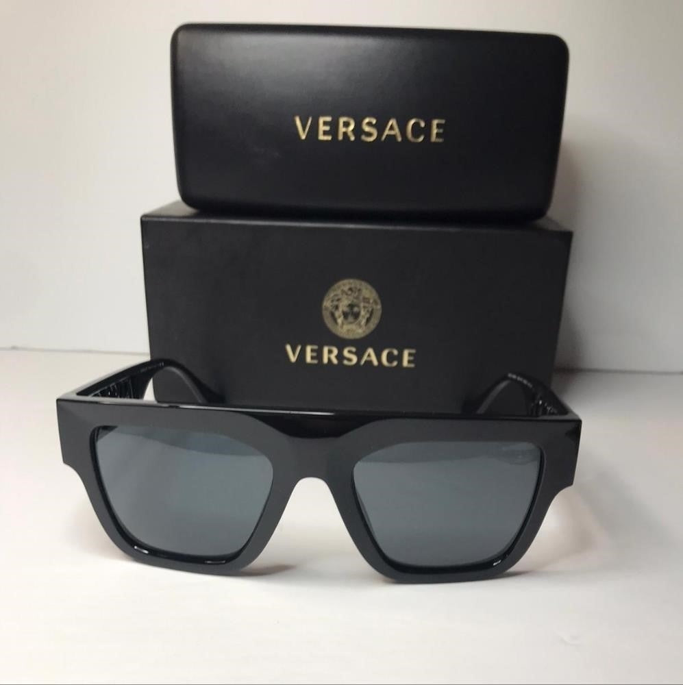 Authentic New Versace VE4430U BLK SHN GRY