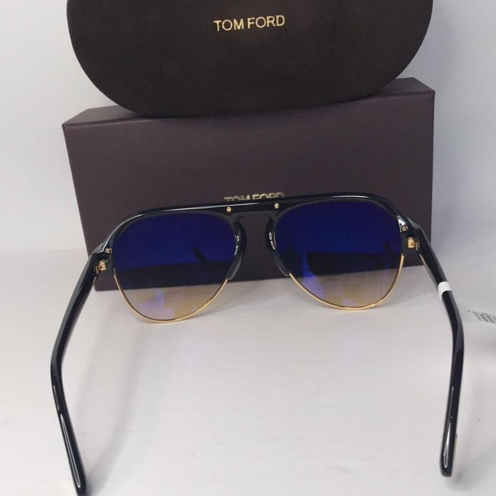 Tom Ford MARSHALL FT 0929 Shiny Black/Grey Brown Shaded 58/16/145 unisex Sunglas