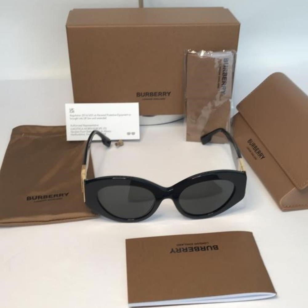 BURBERRY 0BE4361 30018751 SOPHIA FULL RIM BLACK OVAL SUNGLASSES