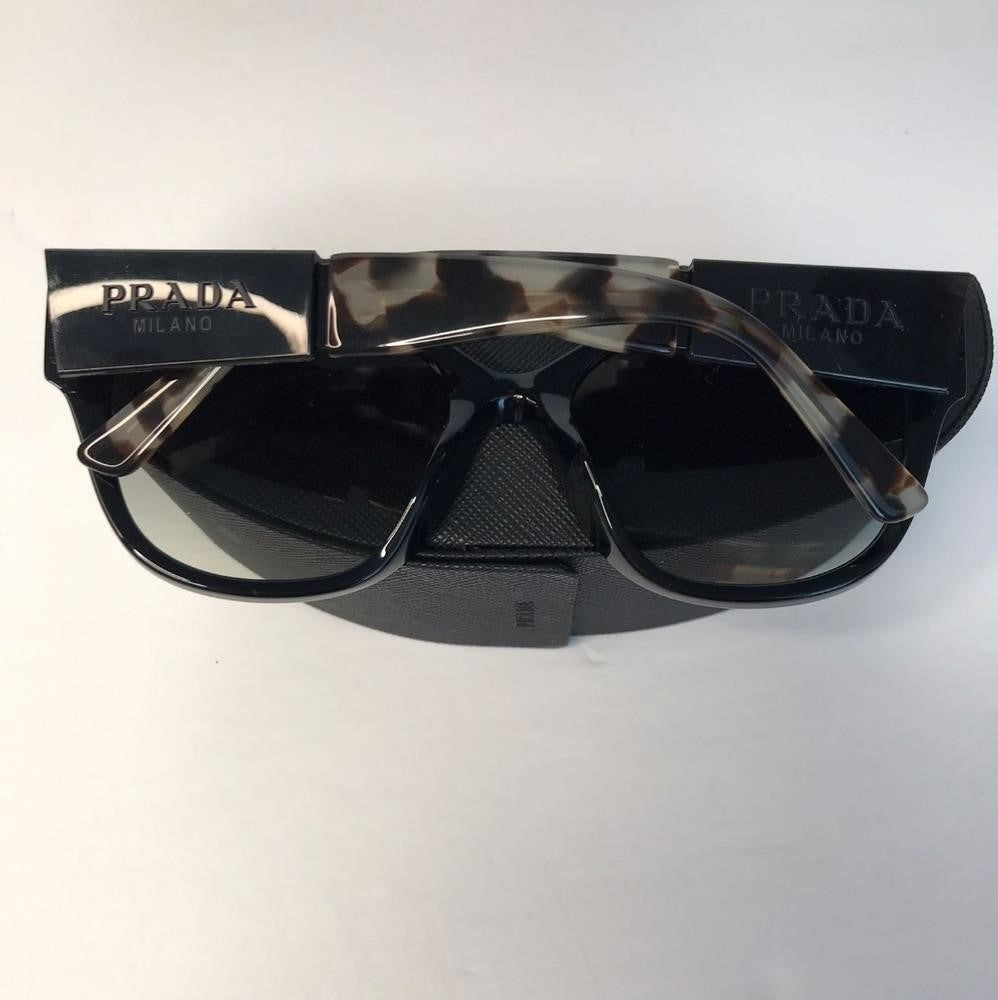 Authentic New Prada sunglasses model PR02WS, black frame variant, color code 1AB