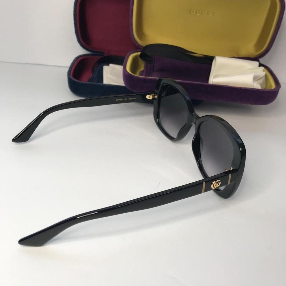 💯 Original Gucci Grey Gradient Square Ladies Sunglasses GG0762S 001 56.