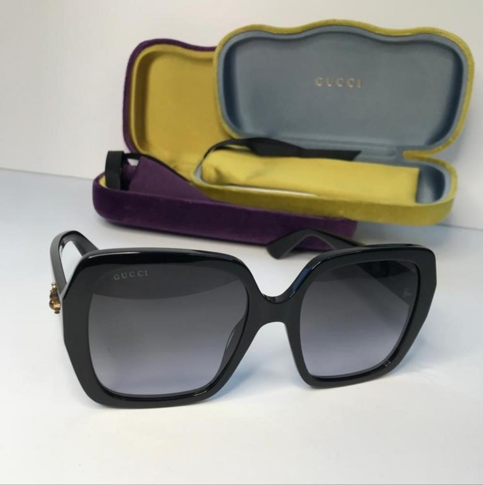 💯 Original  Gucci GG0096S 001 54 Black Square Sunglasses