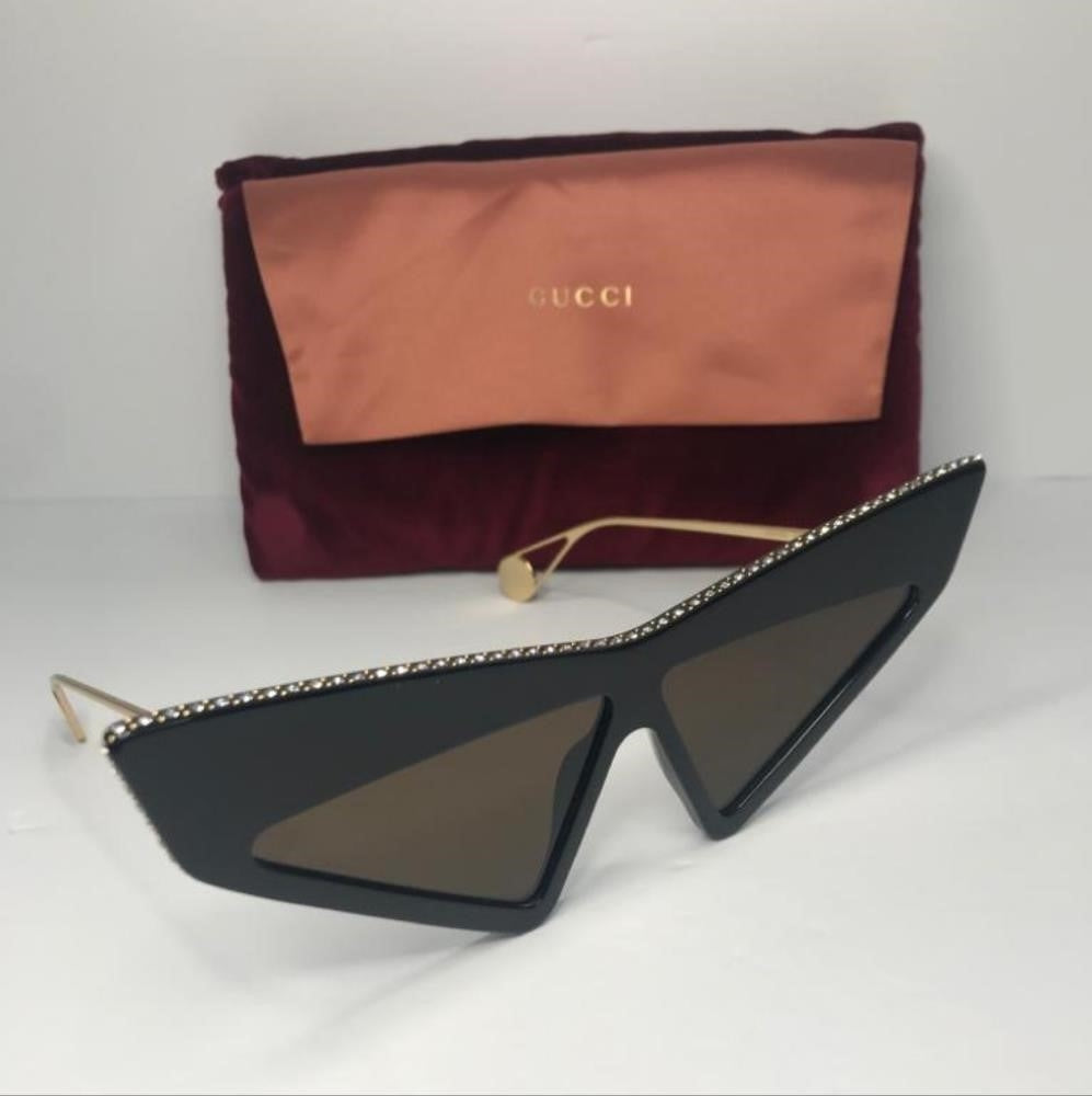 New Authentic 💯Gucci Brown Geometric Ladies Sunglasses GG0430S 002