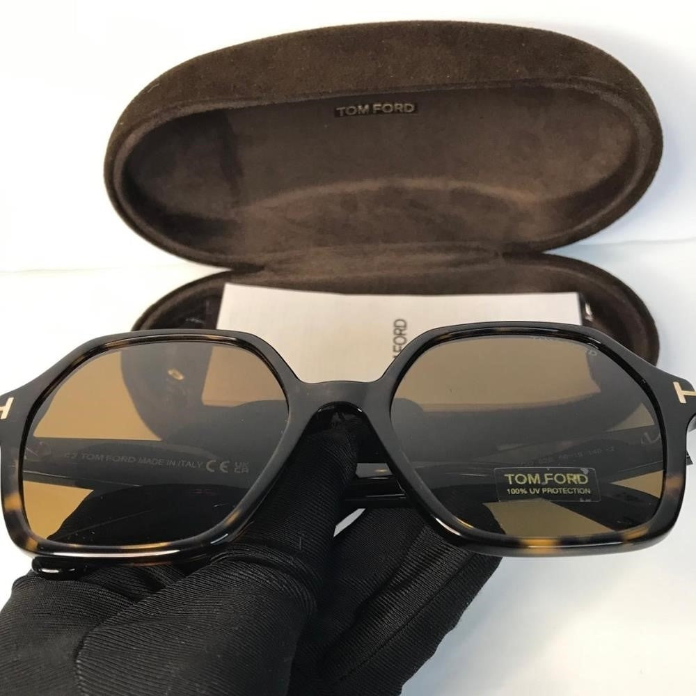 New 💯 Original TOM FORD Romy Square Sunglasses TF 1032-F Havana