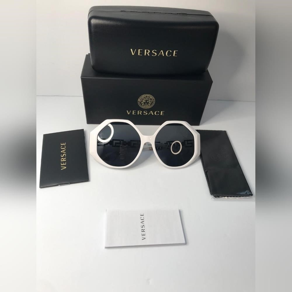 New- 💯 Original  VERSACE MOD 4395 VE 4395 314/87 59MM Geometric Sunglasses