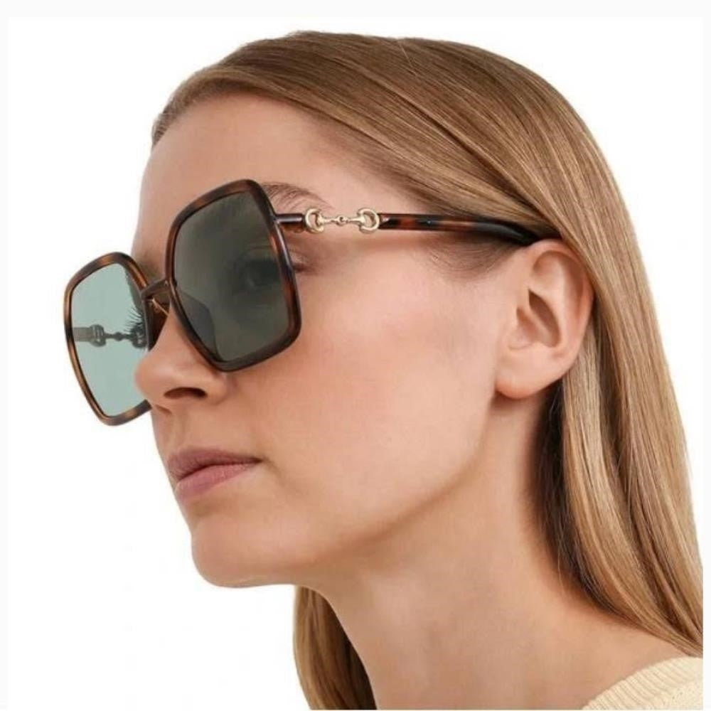 New - 💯 Original GUCCI GG0890SA-003 Women Oversized Sunglasses in Havana Torto