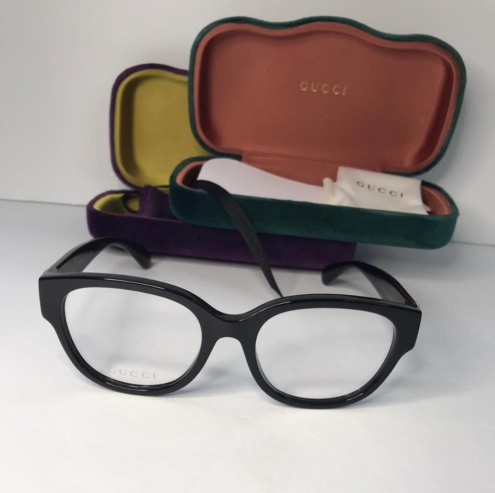 New - 💯original Gucci Demo Square Ladies Eyeglasses GG1411O 004 53.